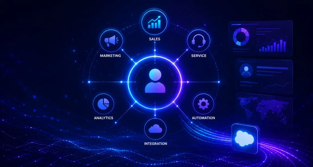 Salesforce Customer 360 platform visualization